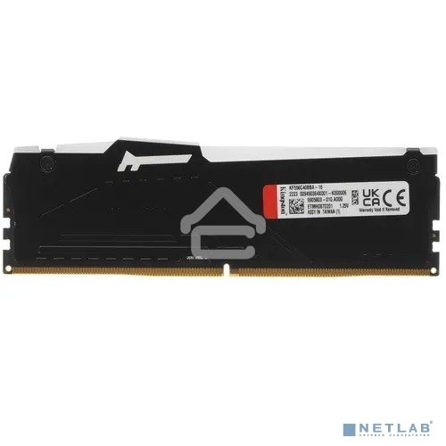 Оперативная память Kingston Fury Beast, DDR5, 16GB (1x16GB), 5600MHz, CL40, DIMM, с радиаторами, RGB, черный
