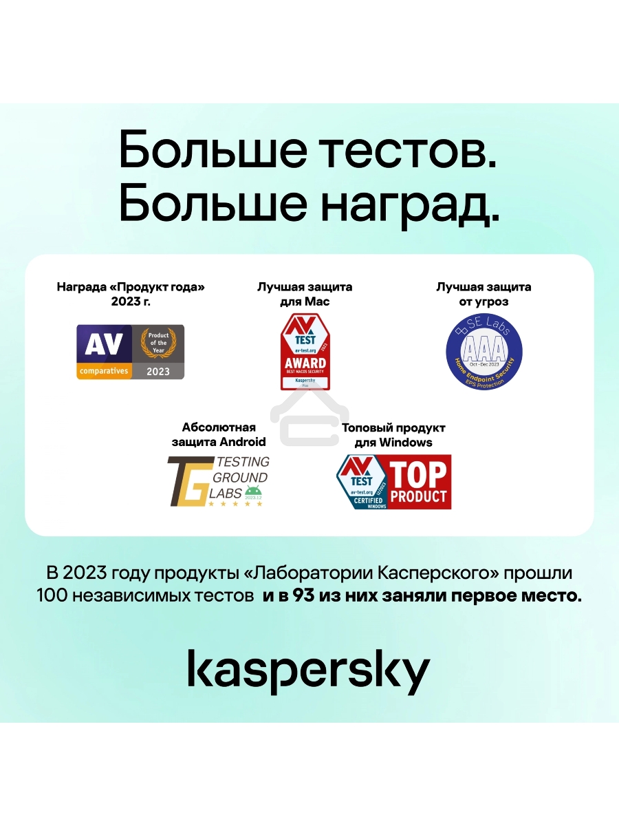 Программное Обеспечение Kaspersky Standard. 1-Device 1 year Base Card (KL1041ROAFS)