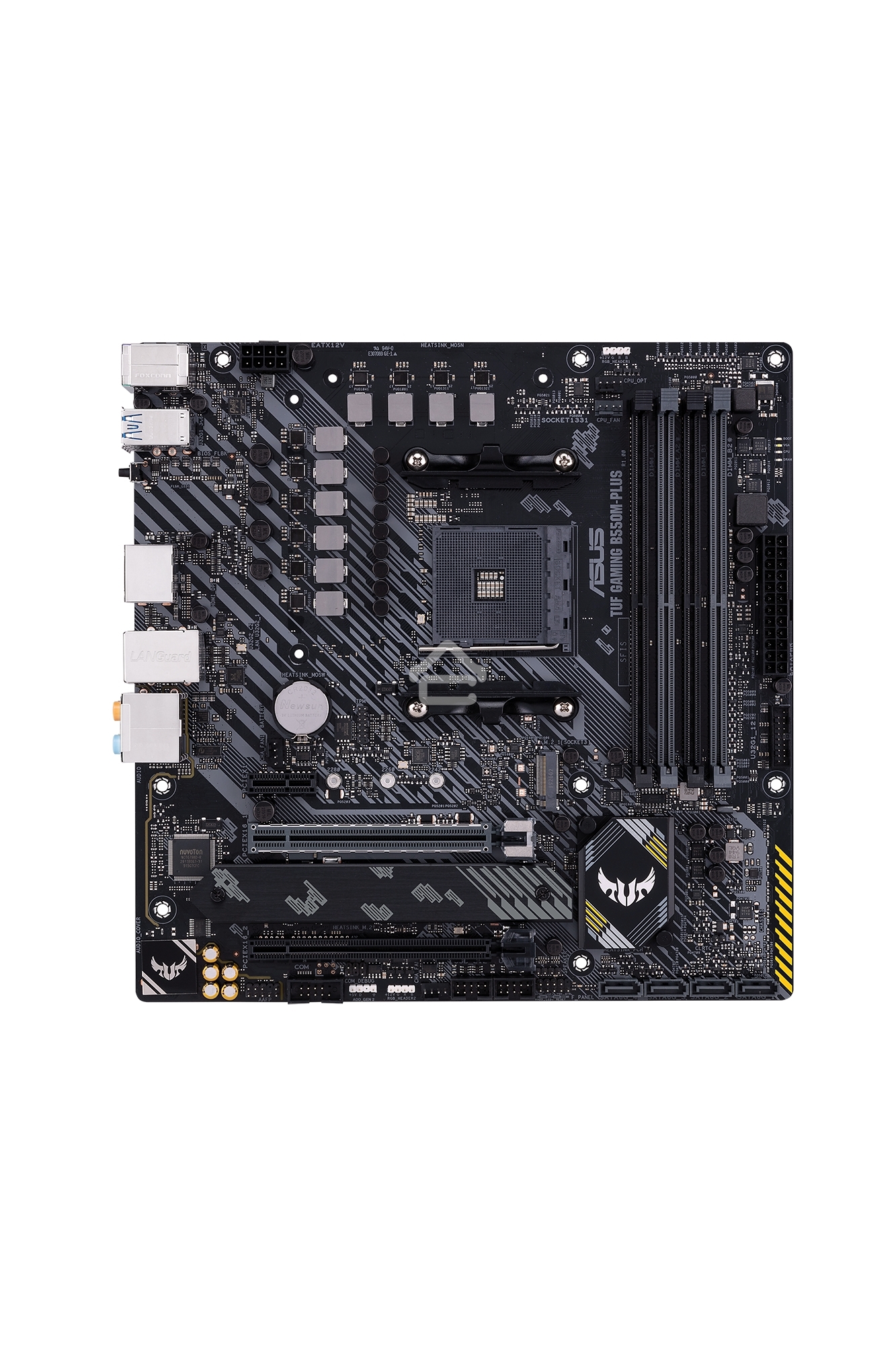 Материнская плата ASUS TUF GAMING B550M-PLUS, AM4, AMD B550, 4xDDR4, 4xSATA, 2xM.2, 1xPCIe 4.0 x16, 1xPCIe 3.0 x16, 1xPCIe x1, 1xHDMI, 1xDP, 1x 2.5Gb LAN, 4xUSB-A 3.2 Gen 1, 1xUSB-A 3.2 Gen 2, 2xUSB-A 2.0, 1xUSB-C 3.2 Gen 2, 5x3.5 мм, 7.1, mATX