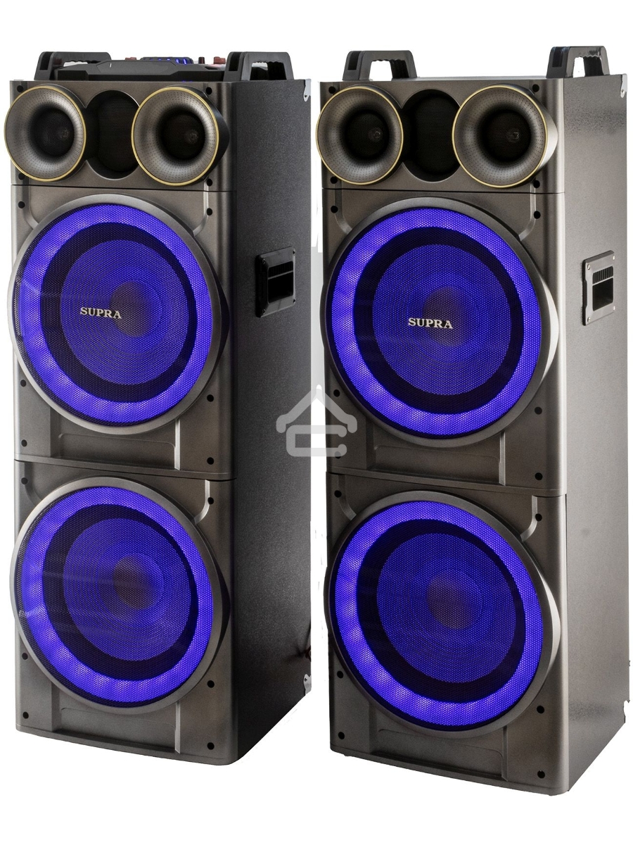 Минисистема SUPRA SMB-2150 черный 1200Вт FM USB BT SD (в комплекте: активн.+пассив.колонки)