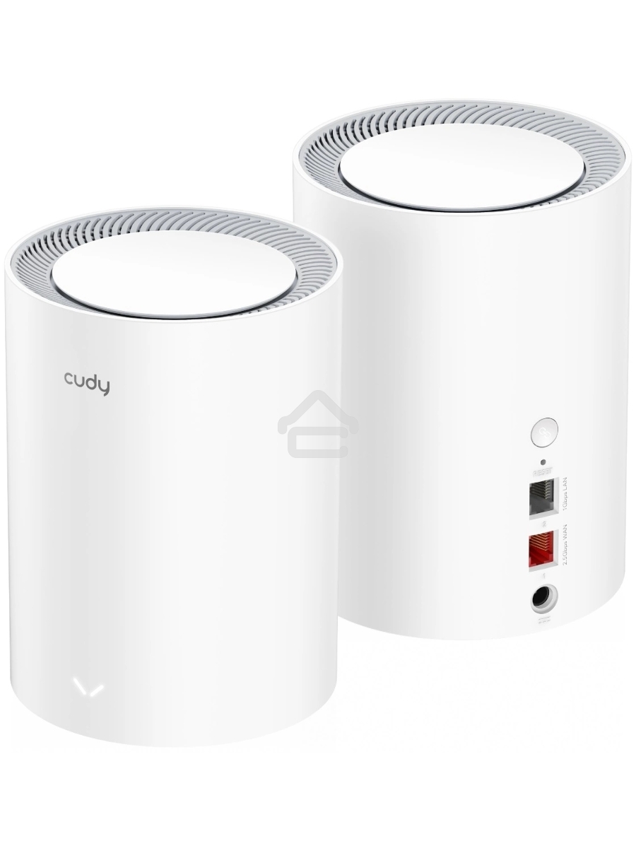 Бесшовный Mesh роутер Cudy M3000(2-PACK) AX3000 10/100/1000/2500BASE-T, белый (упак.:2шт)