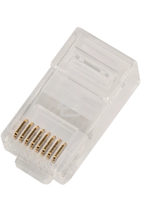 Коннектор RJ45 тип EZ, 8P8C, UTP, Cat.5e, универсальный, со вставкой, покрытие 50 микрон,100 шт.