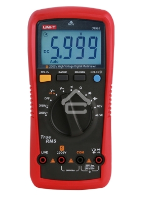 Высоковольтный мультиметр UNI-T UT892 2000V Напряжение постоянного/переменного тока (2000 В); ВПЧ(600В); Сопротивление (60 МОм); Емкость (60 мФ); Частота (10 Гц ~ 10 кГц);