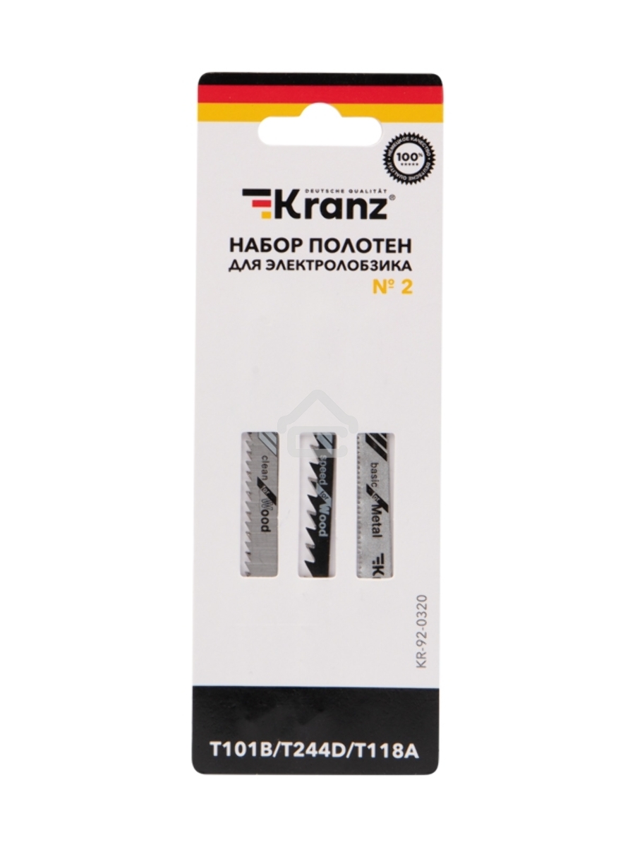Набор полотен для электролобзика KRANZ № 2 T101B/T118A/T244D (3 шт./уп.) 