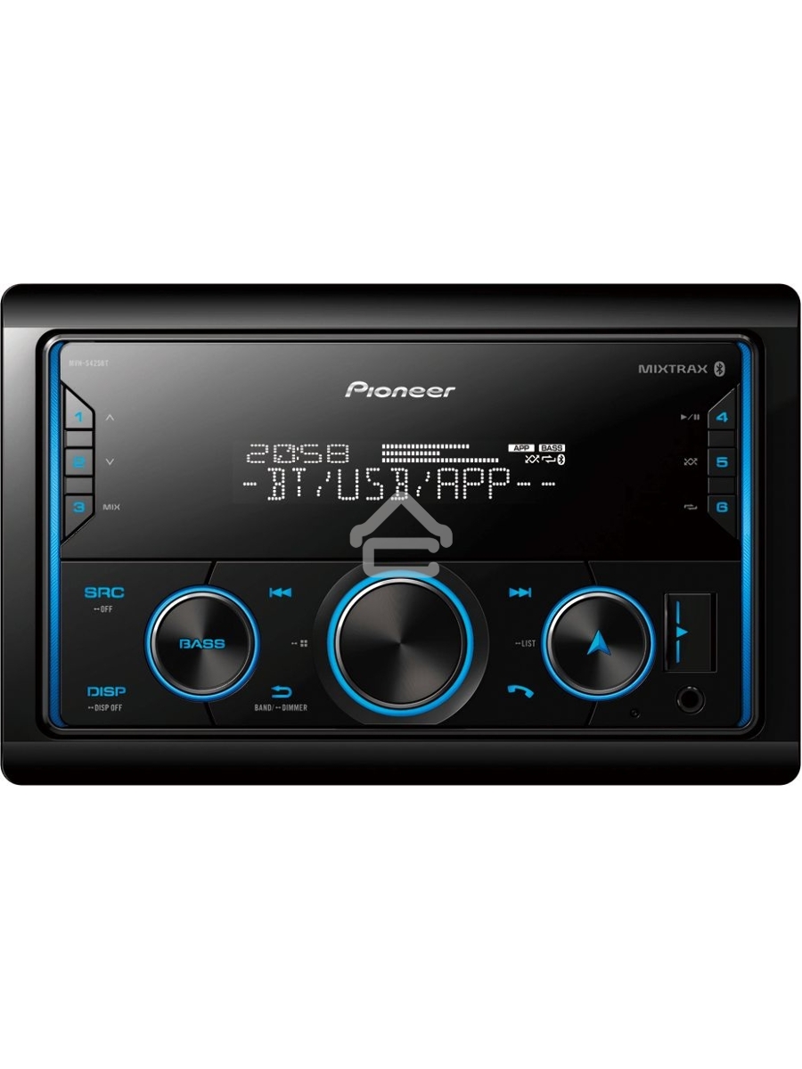 Автомагнитола Pioneer MVH-S425BT 2DIN 4x50Вт ПДУ RDS