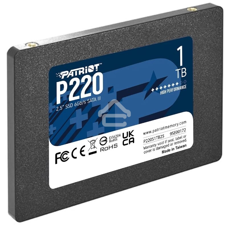 Накопитель SSD Patriot P220, 1Tb, SATA III, 2.5