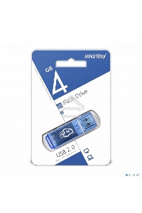 Флеш диск Smartbuy 4Gb USB Drive <USB2.0> Glossy series Blue (SB4GBGS-B)