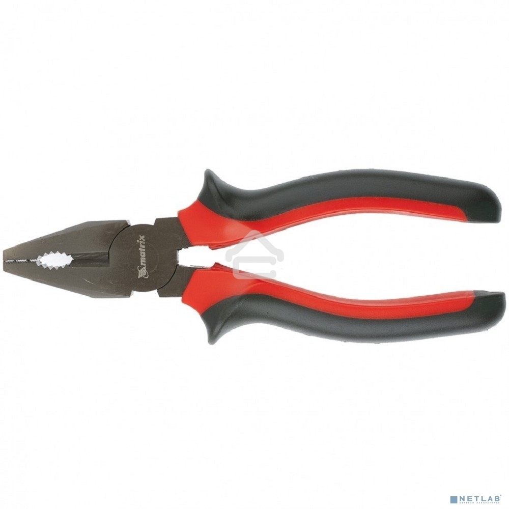 Плоскогубцы Matrix черный Nickel 160 мм, комбинированные, двухкомпонентные рукоятки