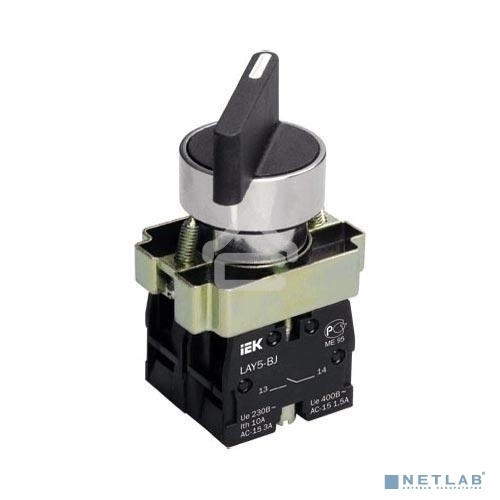 Переключатель LAY5-BJ33 на 3 полож. черный I-O-II дл. ручка ИЭК BSW70-BJ-3-K02