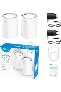 Бесшовный Mesh роутер Cudy M3000(2-PACK) AX3000 10/100/1000/2500BASE-T, белый (упак.:2шт)
