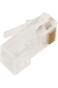 Коннектор RJ45 тип EZ, 8P8C, UTP, Cat.5e, универсальный, со вставкой, покрытие 50 микрон,100 шт.