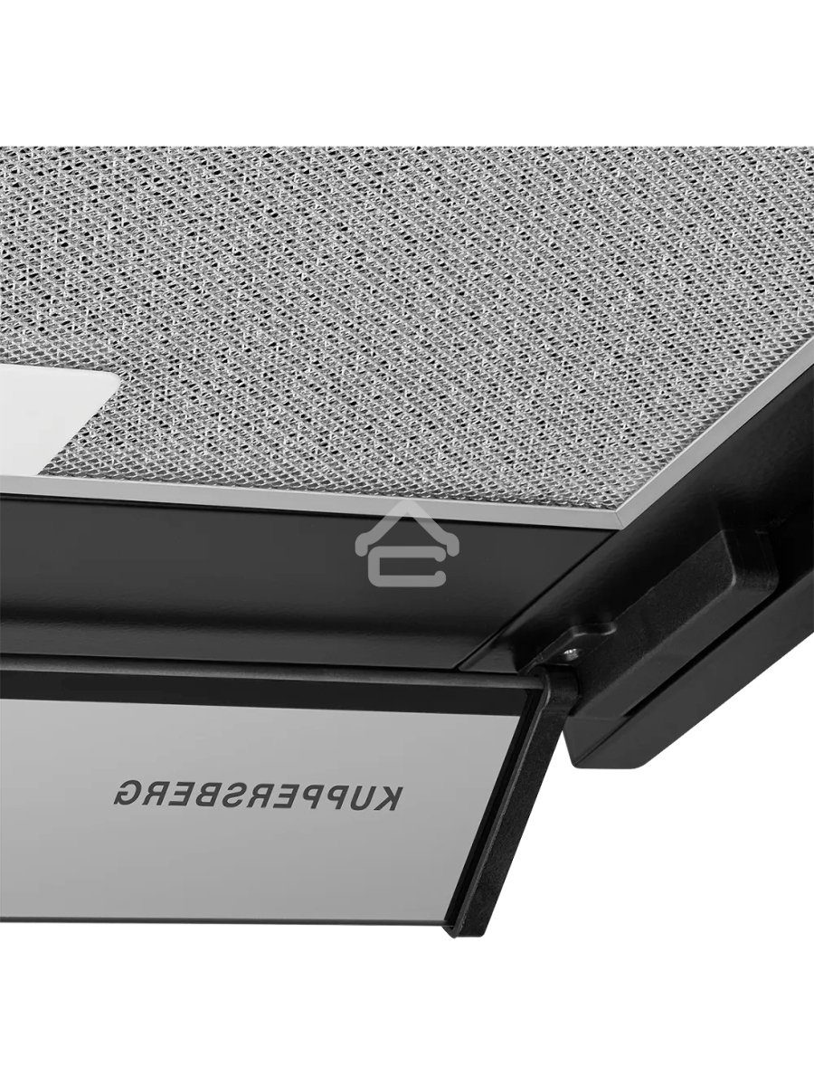 Встраиваемая вытяжка Kuppersberg NANCY S 90 Black, 90 см, таймер, дисплей, производительность 850 м3/ч, 5 скоростей, турбо режим, механическое кнопочное управление, дисплей, уровень шума 42дБ, High-Tech, LED освещение, цвет черный