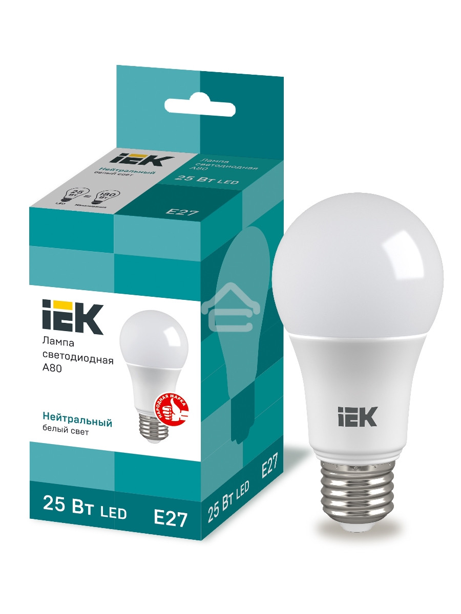 Лампа LED A80 шар 25Вт 230В 4000К E27 Iek LLE-A80-25-230-40-E27