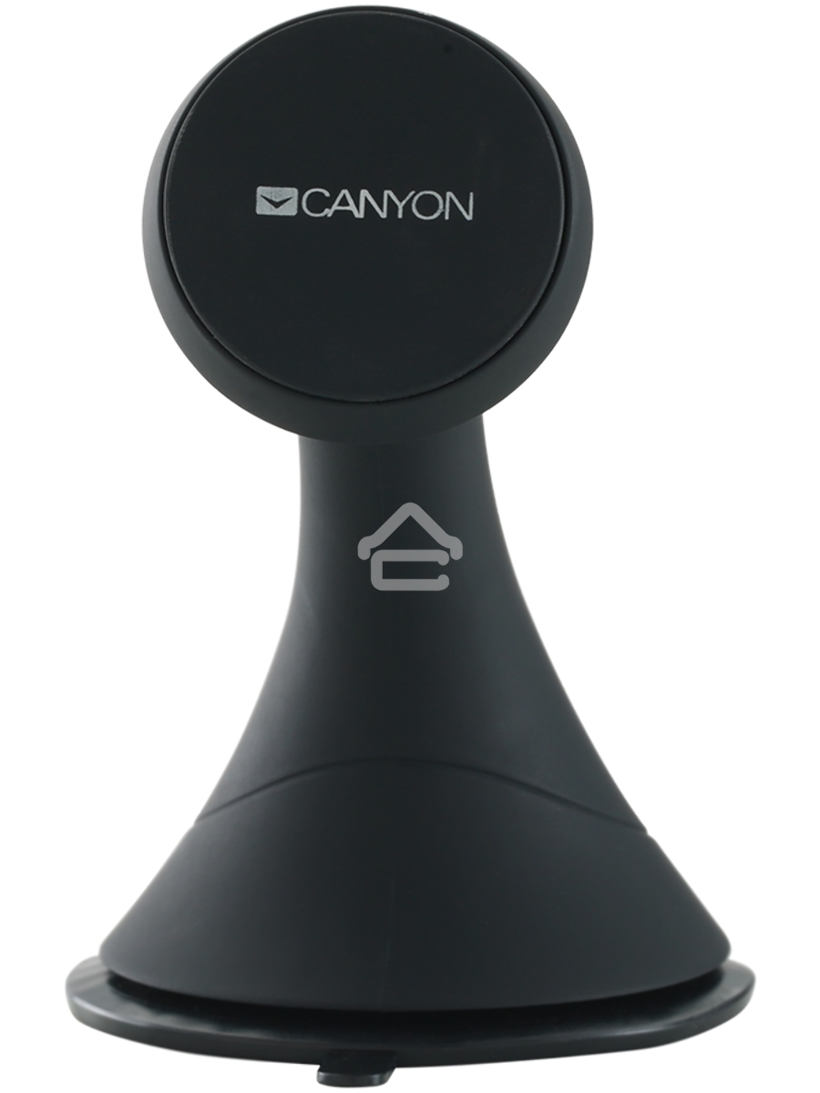Автодержатель для смартфона на панели приборов и ветровом стекле Canyon Car Holder for Smartphones,magnetic suction function ,with 2 plates(rectangle/circle), black ,97*67.5*107mm 0.068kg