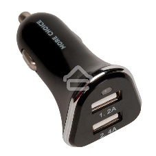 Автомобильная зарядка (от прикуривателя) 2USB 2.4A для Type-C More choice AC22a черный