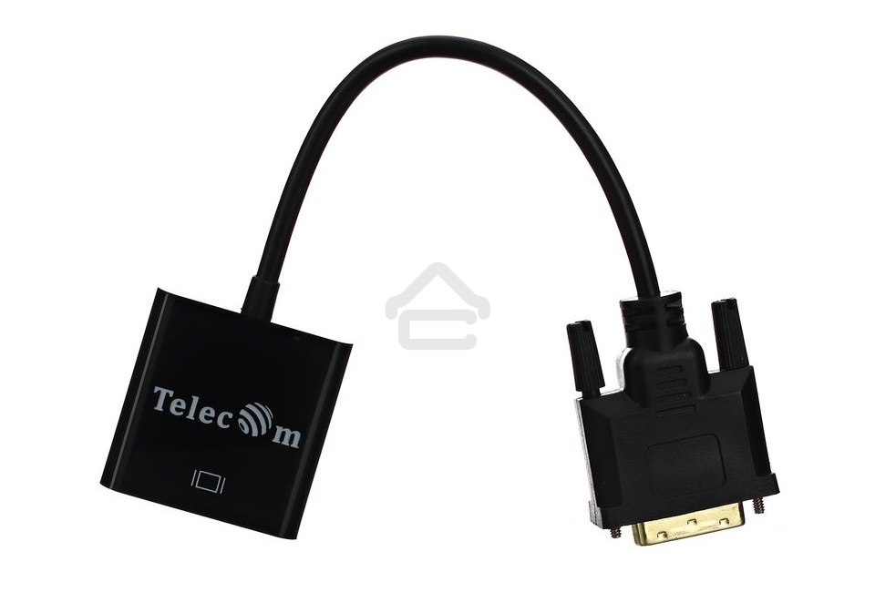 Кабель-переходник VCOM DVI-D 25M ---> VGA 15F Telecom TA491 Кабель-переходник DVI-D 25M ---> VGA 15F Telecom TA491
