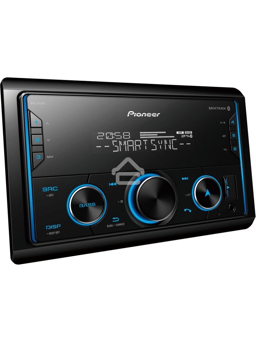 Автомагнитола Pioneer MVH-S425BT 2DIN 4x50Вт ПДУ RDS
