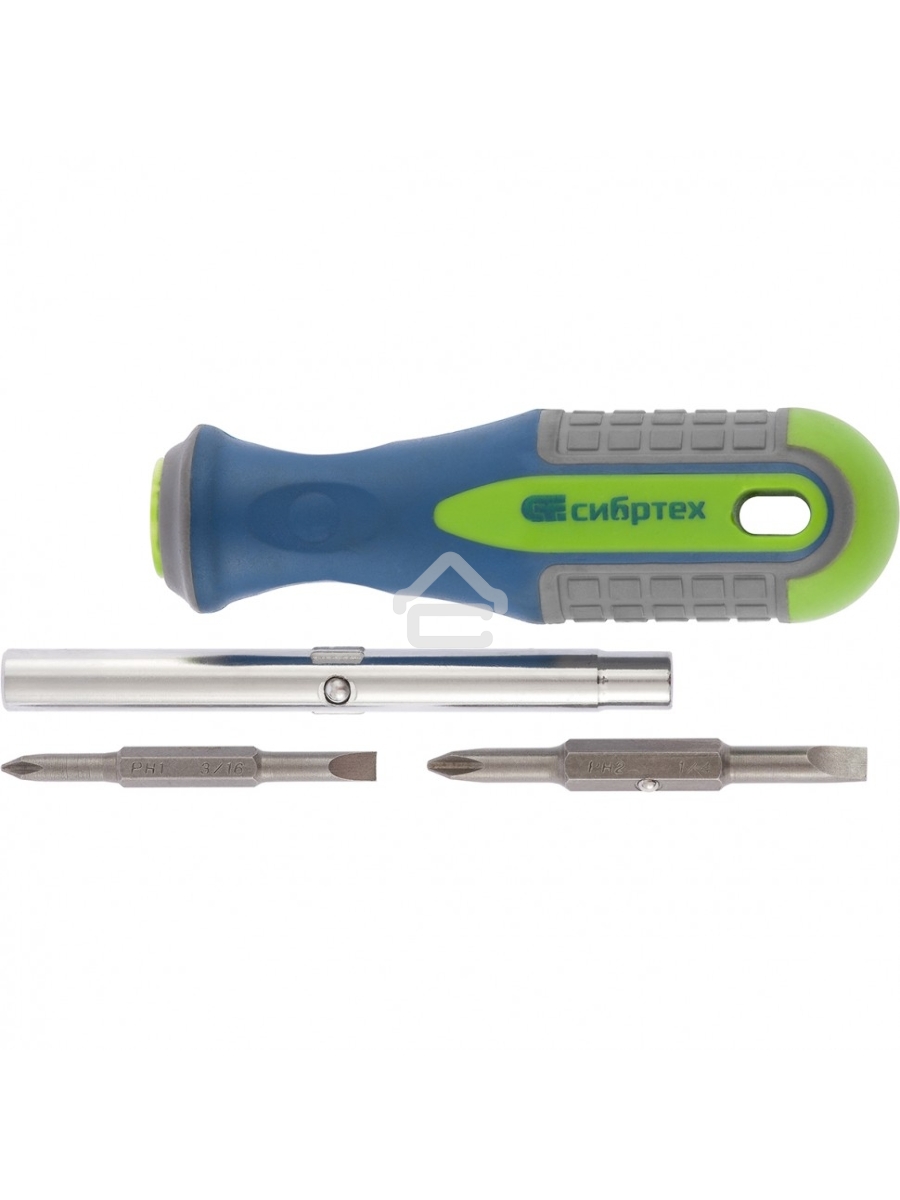 Отвертка СИБРТЕХ комбинированная SL5,0 / Ph1, SL6,0 / Ph2 Сибртех 13377