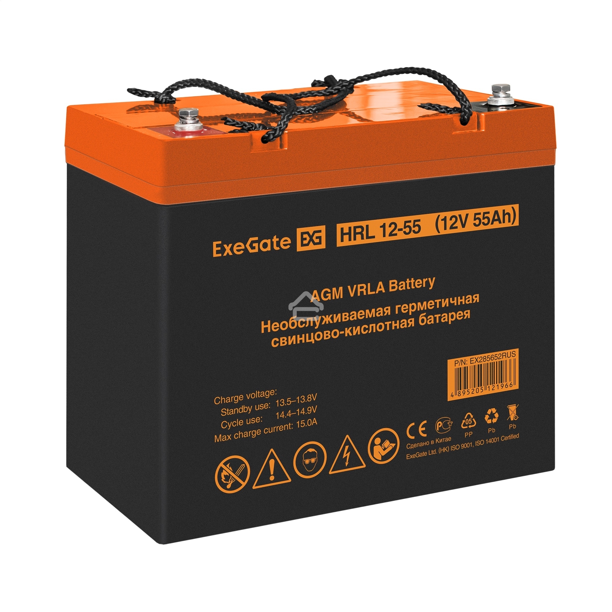 Комплект ИБП EX295995RUS + батарея 55Aч EX285652RUS 1шт (инвертор, синус, для котла, настенный) ExeGate FineSine SX-500.LCD.AVR.2SH <500VA/300W, чистая синусоида, цветной LCD-дисплей, AVR, 2*Schuko, линейно-интерактивный, крепление настенное/универсальное