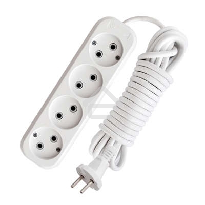 Удлинитель 4х3м без заземл. 10А IP20 Е-204 АБС-пл. ПВС 2х0.75 UNIVersal 9631968