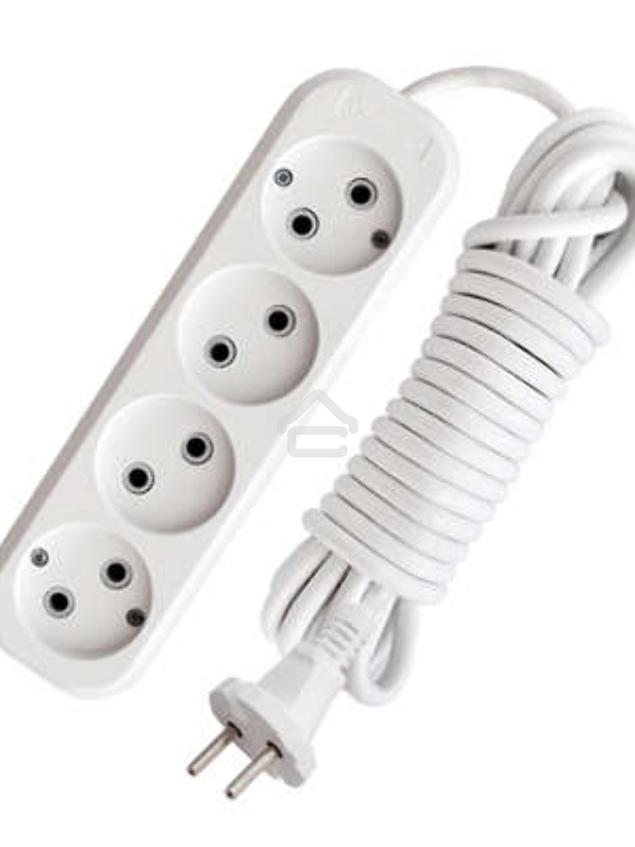 Удлинитель 4х3м без заземл. 10А IP20 Е-204 АБС-пл. ПВС 2х0.75 UNIVersal 9631968