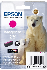 Картридж струйный Epson (C13T26134012/C13T26134010) пурпурный для Epson XP-70(300стр.)