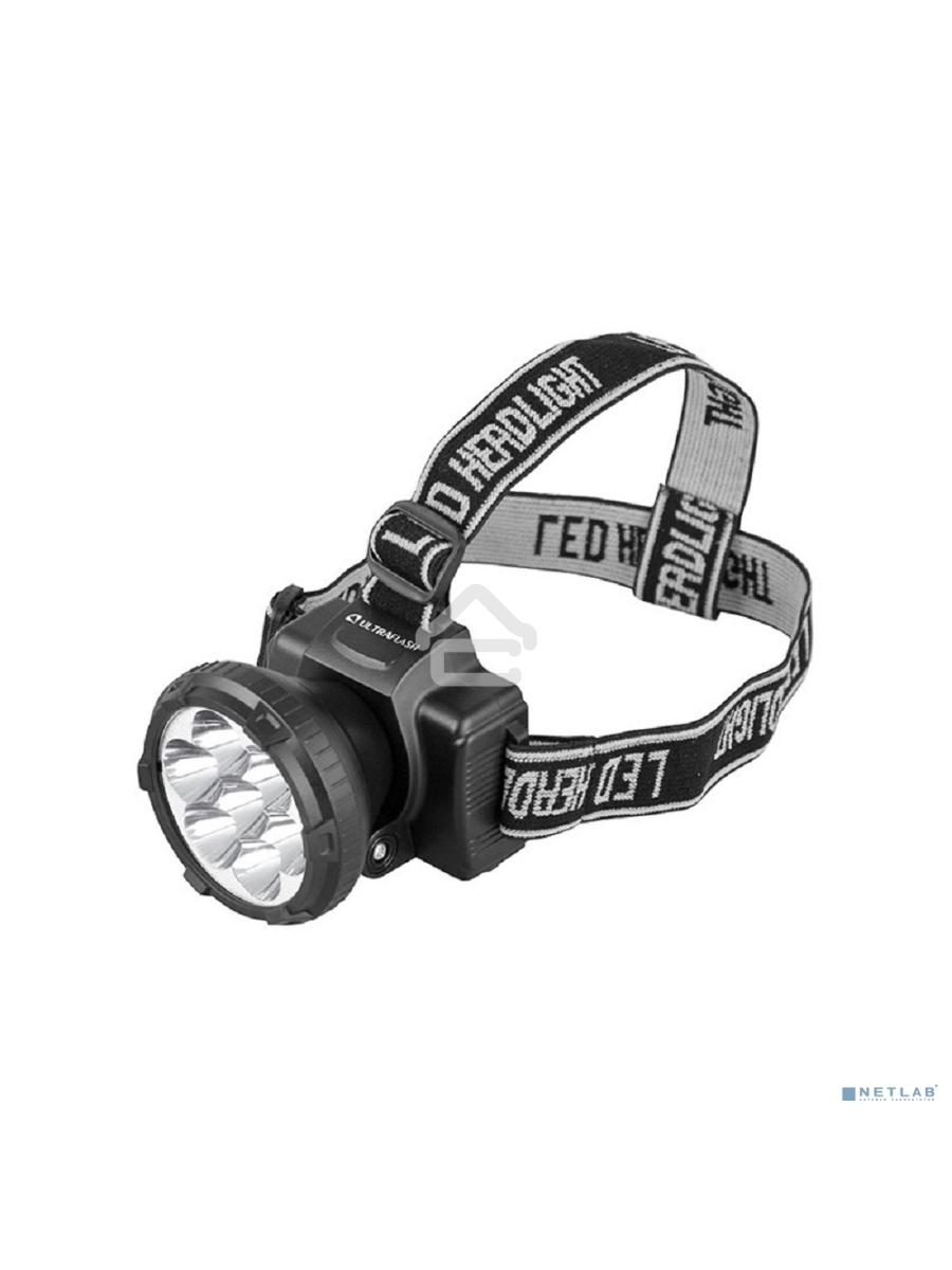Фонарь ULTRAFLASH LED5362налобн аккум 220в черный 7led 2 реж пласт бокс
