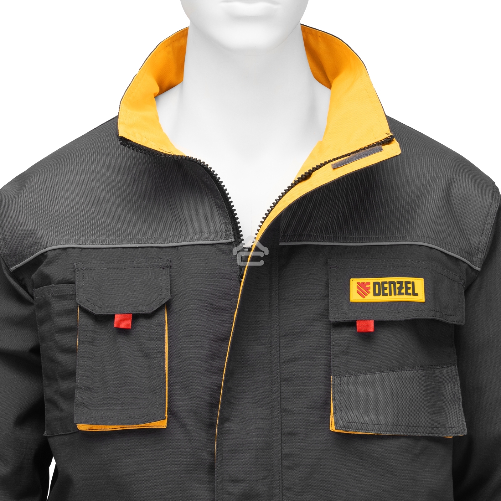 Куртка профессиональная рабочая Denzel 65% полиэстер 35% хлопок, XXXL