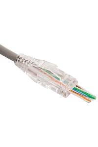 Коннектор RJ45 тип EZ, 8P8C, UTP, Cat.6, универсальный, со вставкой, покрытие 50 микрон,100 шт.