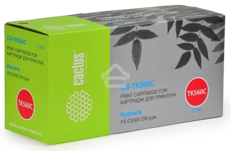 Картридж лазерный Cactus CS-TK560C голубой (10000 стр.) для Kyocera FS-C5300DN