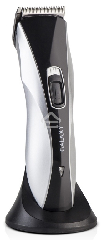 Набор для стрижки Galaxy Line GL 4155, черный с серебристым, лезвия из японской нержавеющей стали, индикатор работы и заряда, время непрерывной работы 45 мин, 4 насадки–расчески (3, 6, 9, 12 мм), эргономичный дизайн