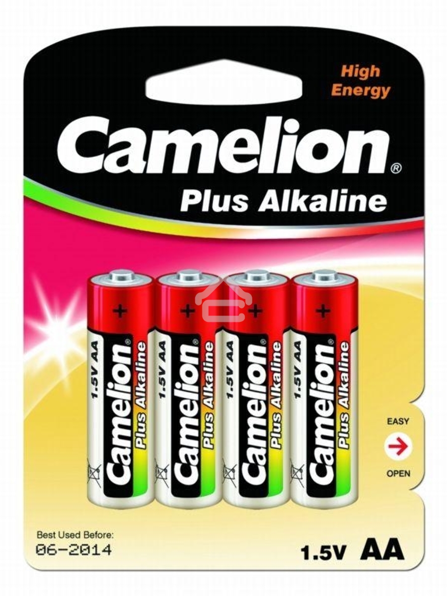 Элемент питания алкалиновый Camelion LR LR6 BL-4 (блист.4шт) 1.5 В