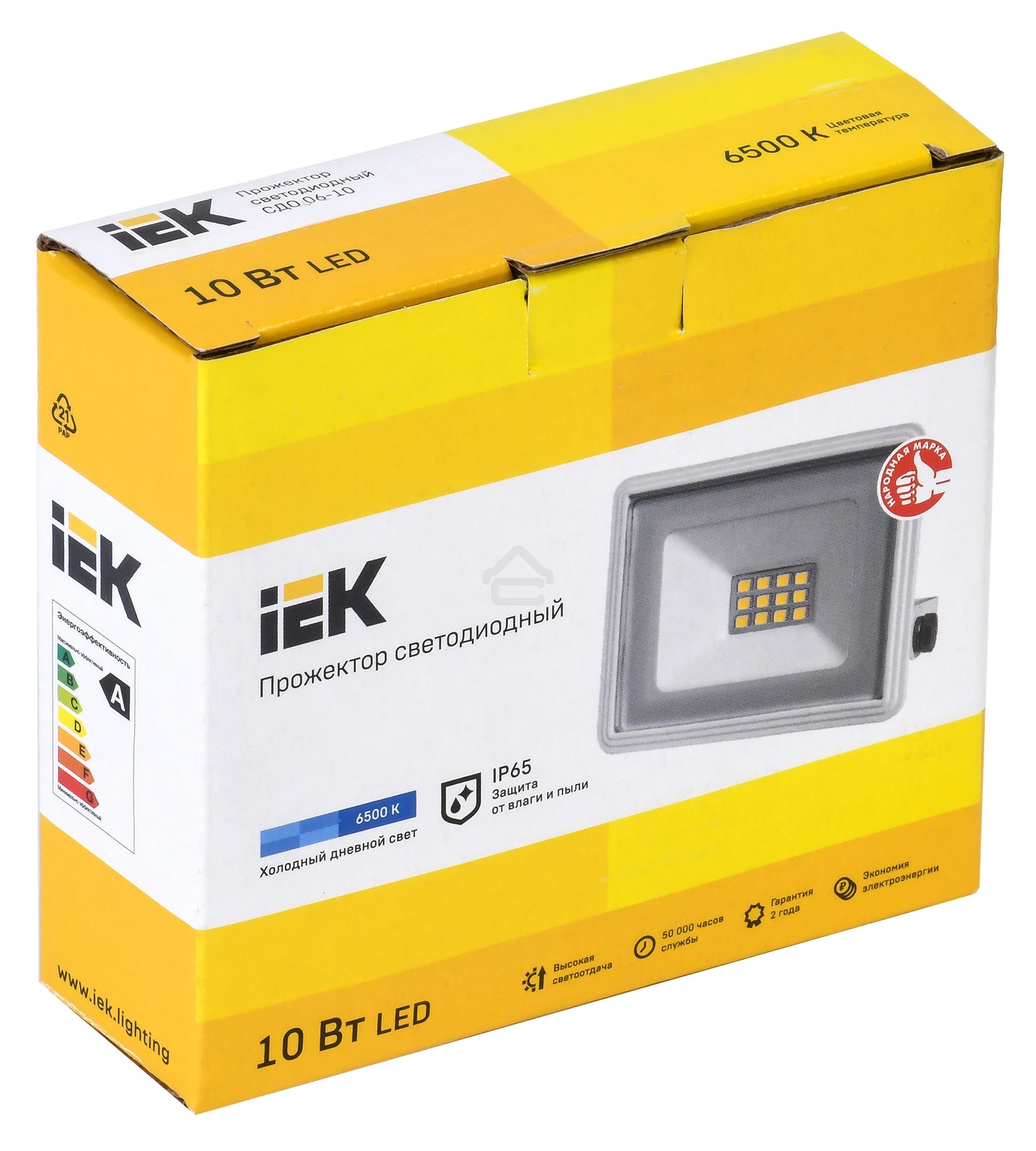Прожектор Iek LPDO601-10-65-K01 СДО 06-10 светодиодный белый IP65 6500 K IEK