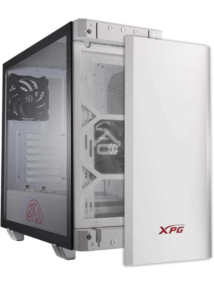 Компьютерный корпус XPG INVADER-WHITECOLOR BOXWORLDWIDE (ATX, подсветка ARGB, 2 вентилятора 120мм, стеклянная боковая панель, ,белый)