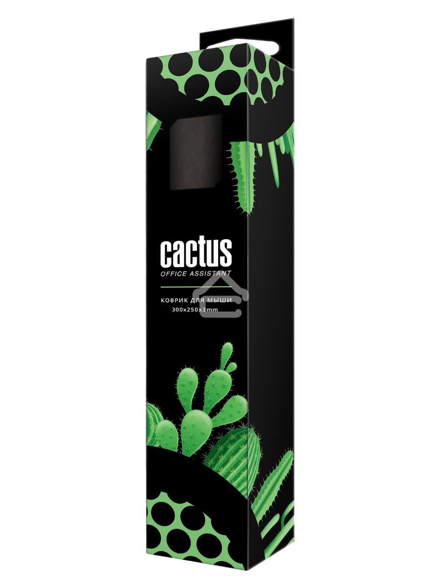 Коврик для мыши Cactus CS-MP-D02M Средний черный 300x250x3мм