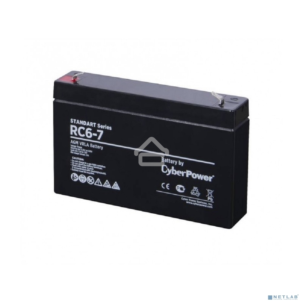 Аккумуляторная батарея SS CyberPower RC 6-7 / 6 В 7 Ач Battery CyberPower Standart series RC 6-7 / 6V 7 Ah