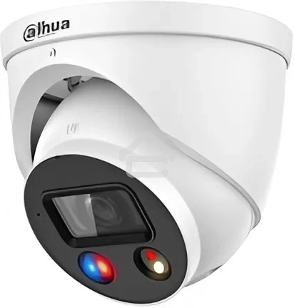 Уличная купольная IP-видеокамера TiOC DAHUA DH-IPC-HDW3849HP-AS-PV-0280B-S5 с ИИ и активным сдерживанием 8Мп; 1/2.7” CMOS; объектив 2.8мм, видеоаналитика, ИК 30м, LED 30м, IP67, корпус: металл