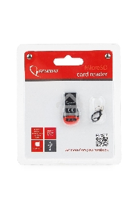 Картридер внешний USB2.0 Gembird, для считывания MicroSD карт, блистер