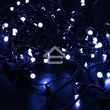 Гирлянда Neon-night Нить 10м, постоянное свечение, черный ПВХ, 230В, синий