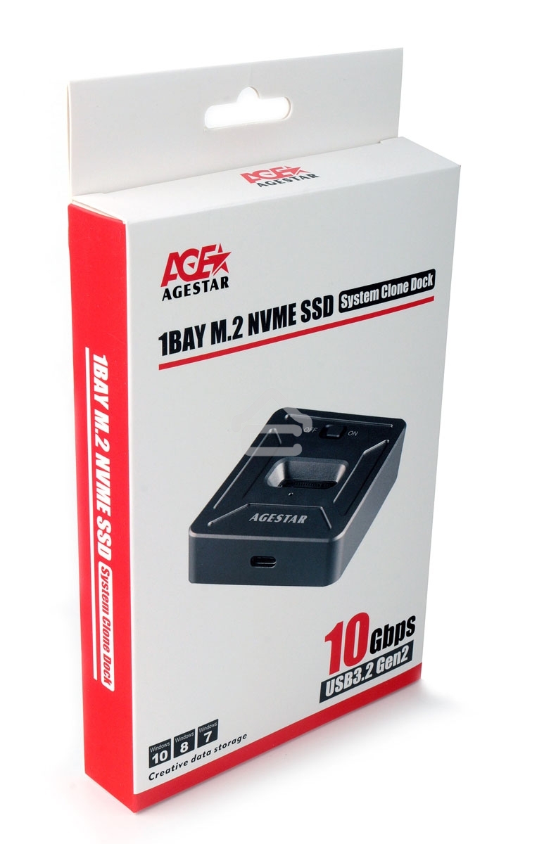 Док Станция SSD M.2 NVME AgeStar 31CBNV1C (GRAY) серый