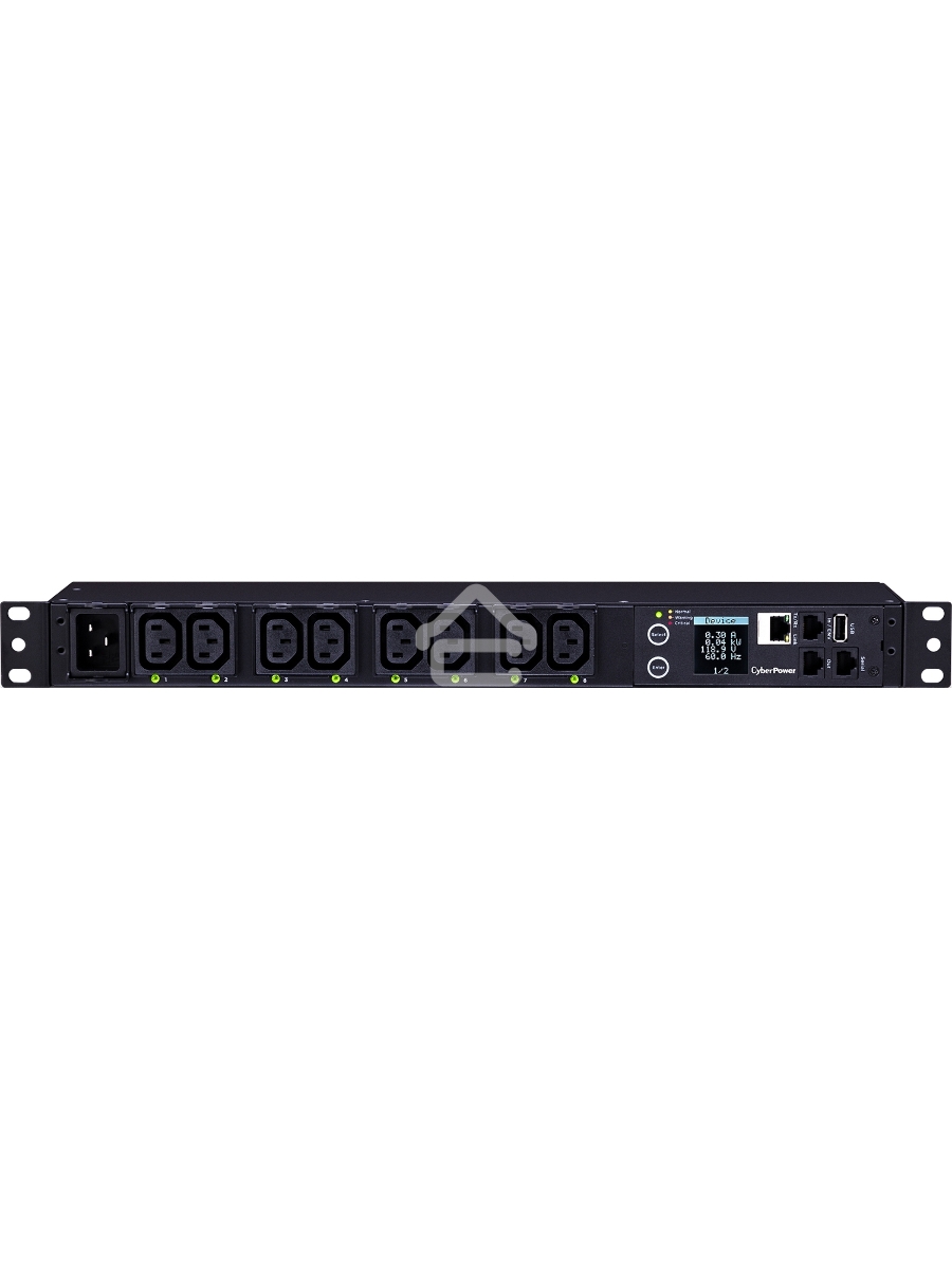 Блок распределения питания CyberPower PDU PDU81005 1U type, 16Amp, plug IEC 320 C20, (8) IEC 320 C13