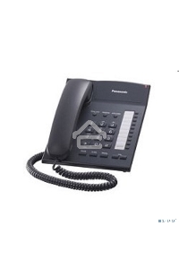 Телефон проводной Panasonic KX-TS2382RUB черный {индикатор вызова,повторный набор последнего номера,4 уровня громкости звонка}