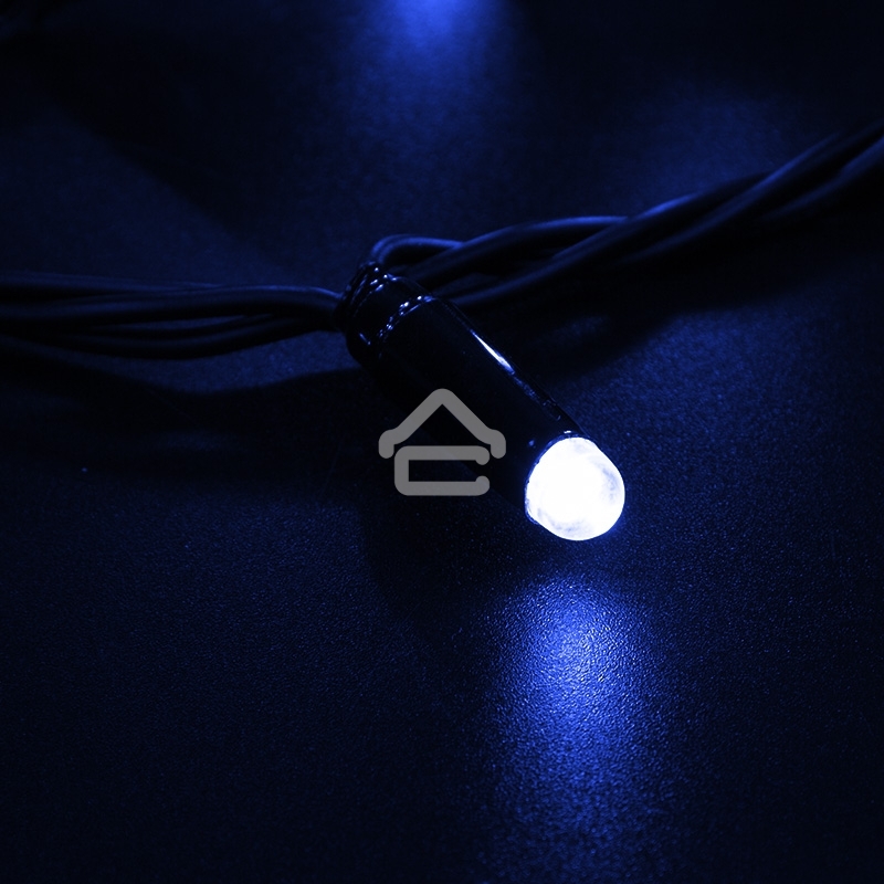 Гирлянда Neon-night Нить 10м, постоянное свечение, черный ПВХ, 230В, синий