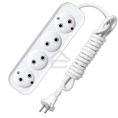 Удлинитель 4х2м без заземл. 10А IP20 Е-204 АБС-пл. ПВС 2х0.75 UNIVersal 9634266