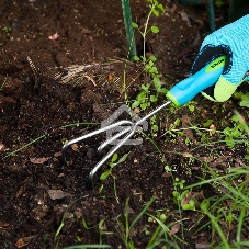 Рыхлитель 3-зубый, 80х310 мм, нерж. сталь, двухкомпонентная рукоятка, PREMIUM PLUS Palisad