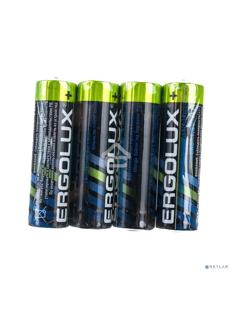 Батарея Ergolux Alkaline LR6 SR4 AA 2800mAh (4шт) спайка