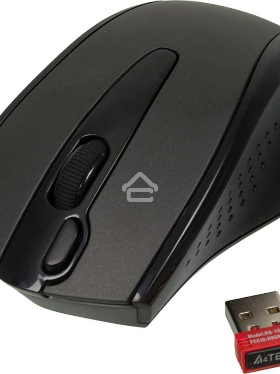Мышь беспроводная A4Tech G9-500F черный, 1200 dpi, радиоканал, USB, кнопки - 4