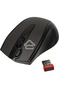 Мышь беспроводная A4Tech G9-500F черный, 1200 dpi, радиоканал, USB, кнопки - 4