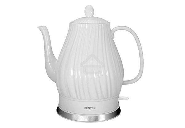 Чайник электрический Centek CT-0064 2.0л, 2150W, супербелая керамика, рельефный корпус