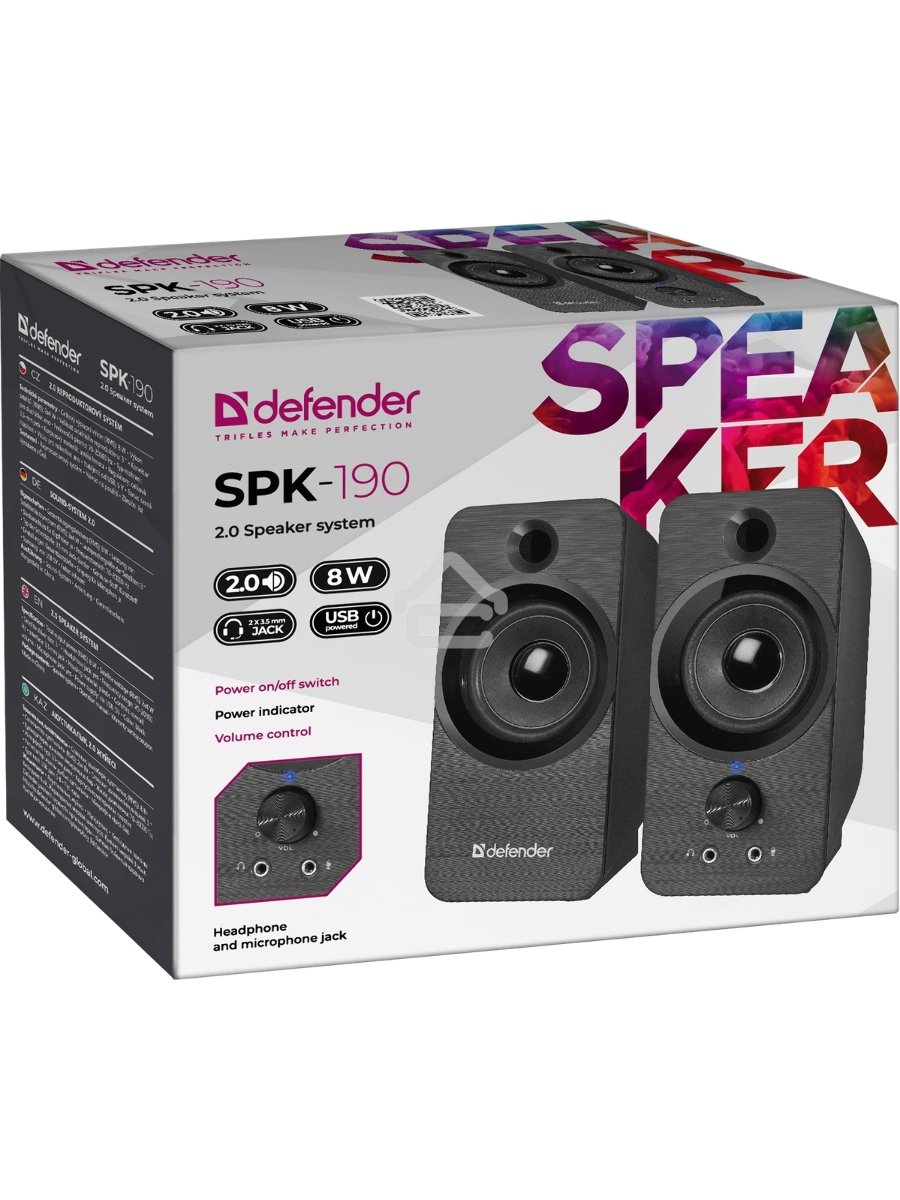 Акустическая система Defender 2.0 SPK-190 BLACK